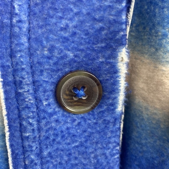 Free People Printed Ruby Jacket - Deep Sea Combo Blue Shacket - NWT Size Small - Picture 8 of 16